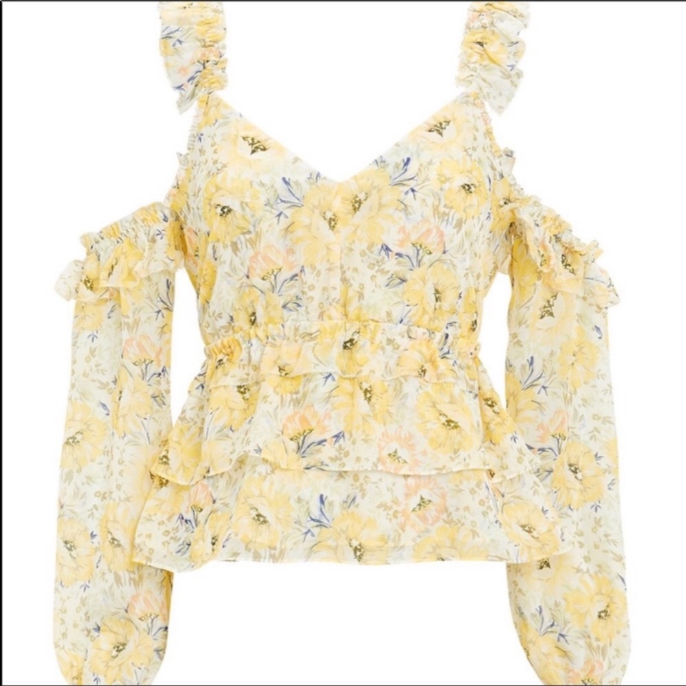 NWT Intermix Yellow Blouse